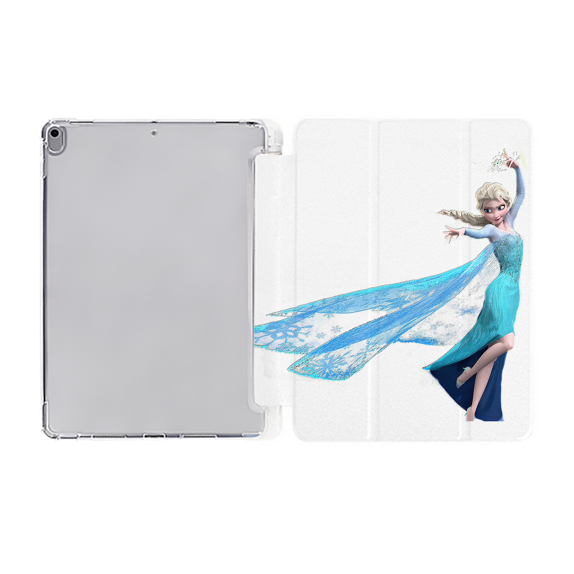 （画像用） アナと雪の女王 アンナ エルサ Frozen Anna Elsa IPad ケース ペン収納付き 三つ折りスタンド PUレザー×シリコン 対応機種9.5/10.5/10.9インチ